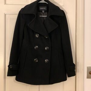 London Fog Black Women’s Peacoat in Petite XS